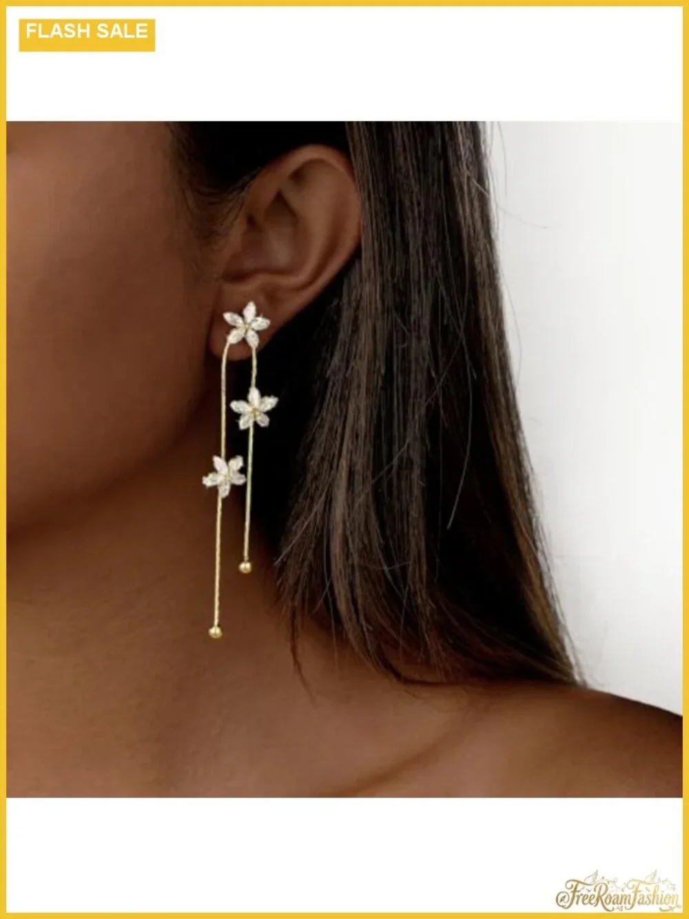 14K Gold Plated Drop Earrings CZ Dangle for Women Wedding Bridesmaid